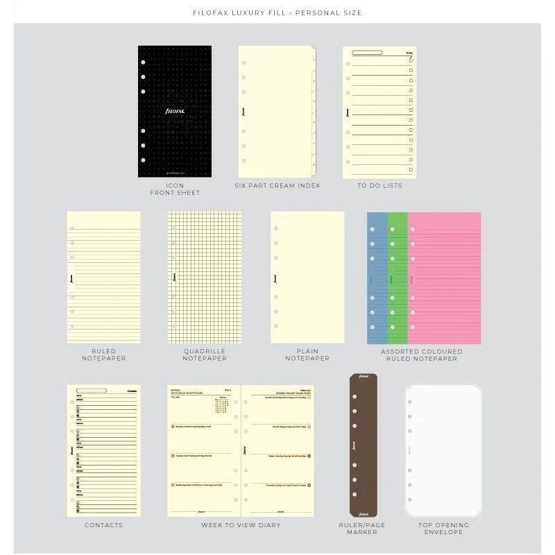 Filofax Malden Personal Organiser Black 4 Filofax Malden Personal Organiser Black