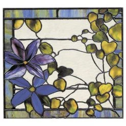 Colcards Greetings Cards Clematis Stained Glass