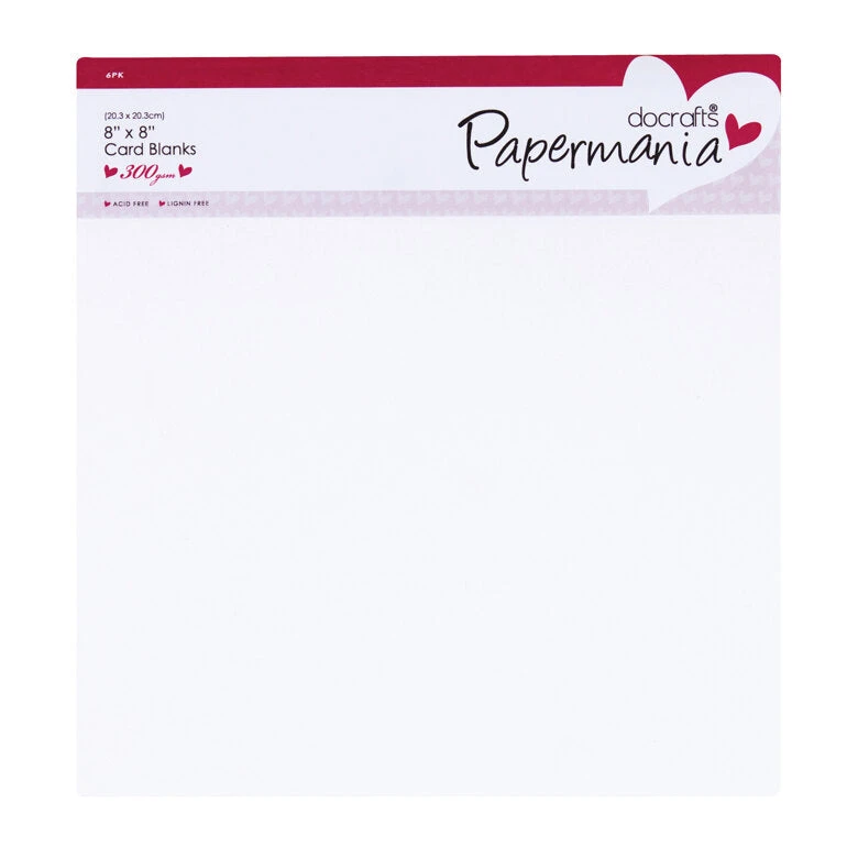 Papermania 8"x8" Cards/Envelopes (6pk, 300gsm) 3 Papermania 8"x8" Cards/Envelopes (6pk, 300gsm)