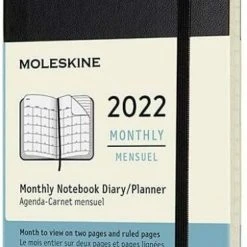 Moleskine 2022 12m Monthly Large Black Soft Monthly Planner Notebooks And Journals