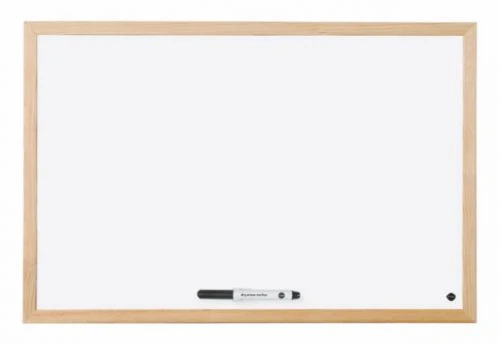 Bi-Office Drywipe Whiteboard Wood Frame 400mm X 300mm 3 Bi-Office Drywipe Whiteboard Wood Frame 400mm X 300mm