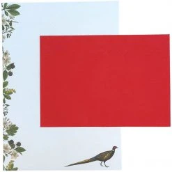 Mustard & Grey Social Stationery Mustard And Gray Pheasant Hedgerow Writing Paper Compendium