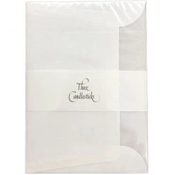 Social Stationery Three Candlesticks White Envelopes